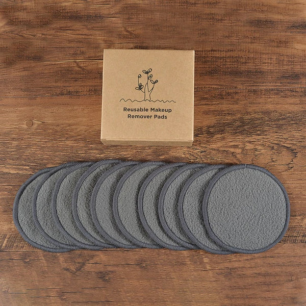 Bamboo Reusable Cotton Pads + Container