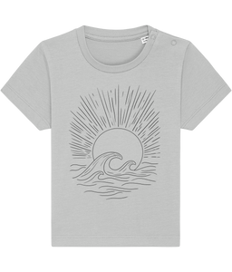 Sun + Sea Organic Baby Tee — Heather Gray
