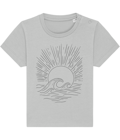 Sun + Sea Organic Baby Tee — Heather Gray