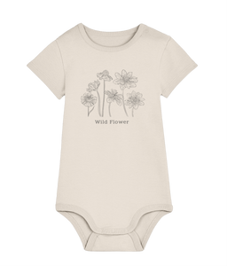 Wild Flower Baby Bodysuit - Organic Cotton