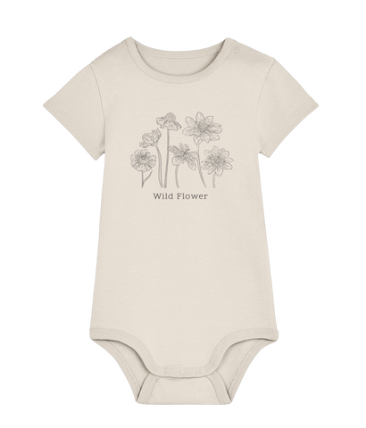 Wild Flower Baby Bodysuit - Organic Cotton