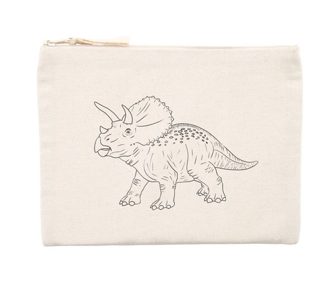 Triceratops Zipped Pouch