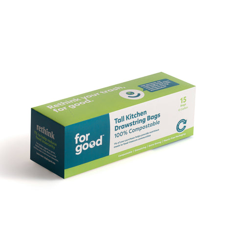 For Good Compostable Kitchen Trash Bags (15pk)