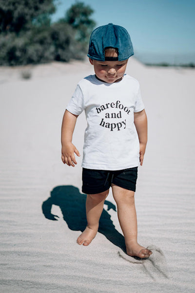 Barefoot and Happy Kids Tee - Organic Cotton