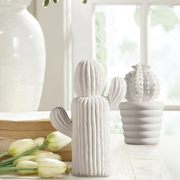 Minimalist Ceramic Cactus Sculptures