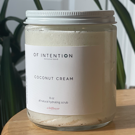 Exclusive All Natural Coconut Cream – Double Action in Shower Exfoliant