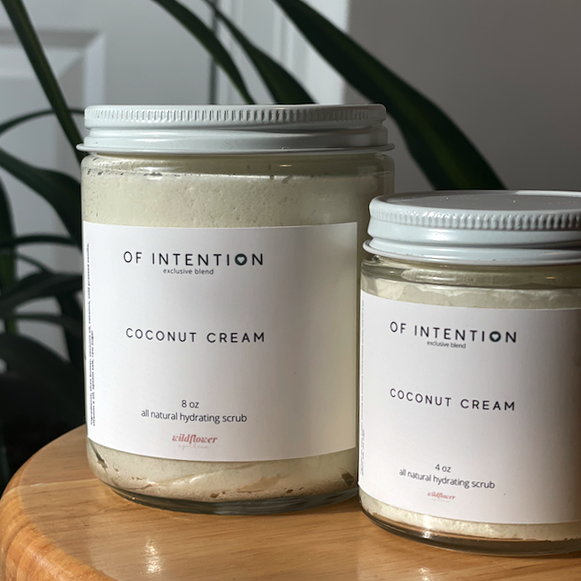 Exclusive All Natural Coconut Cream – Double Action in Shower Exfoliant