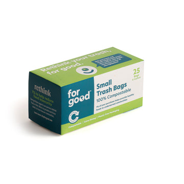 For Good Compostable 4 Gallon Trash Bags (25pk)