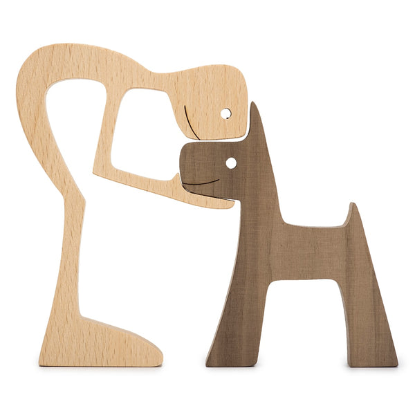 I Love My Dog Wood Sculpture — Handmade