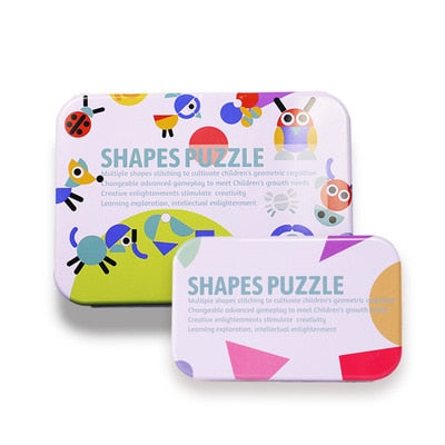 Wooden Tangram Make-A-Shape Puzzle