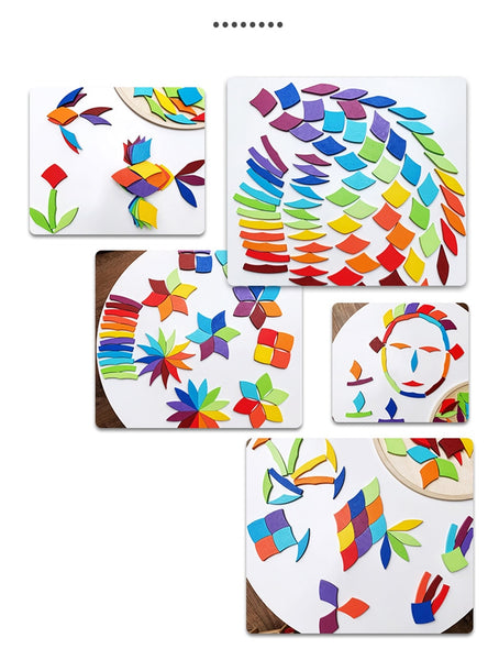 Eco-Play Wooden Color Spiral Mosaic Puzzle