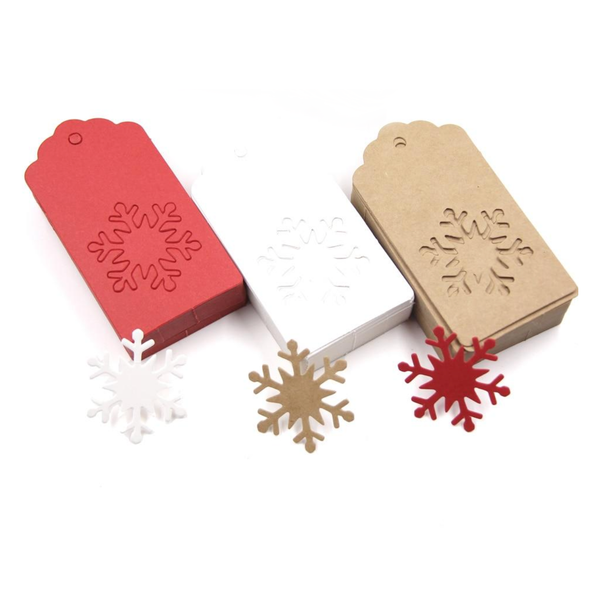 White & Red Kraft Paper Tags