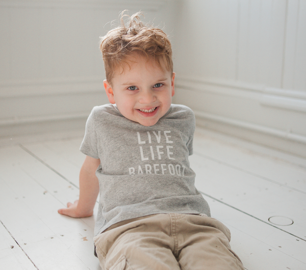 Live Life Barefoot Kids Tee - Organic Cotton