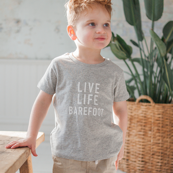 Live Life Barefoot Kids Tee - Organic Cotton