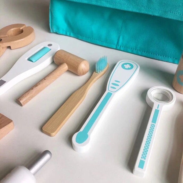 Play Pretend Wood Medical Kit (Doctor + Dentist)
