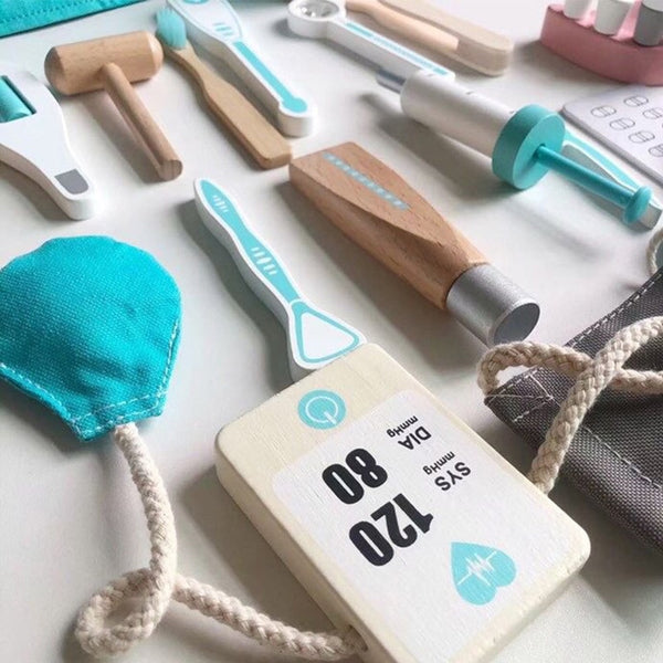 Play Pretend Wood Medical Kit (Doctor + Dentist)