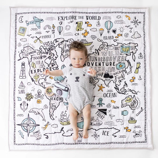 Organic Cotton Baby World Explorer Play Mat