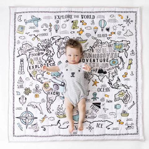 Organic Cotton Baby World Explorer Play Mat