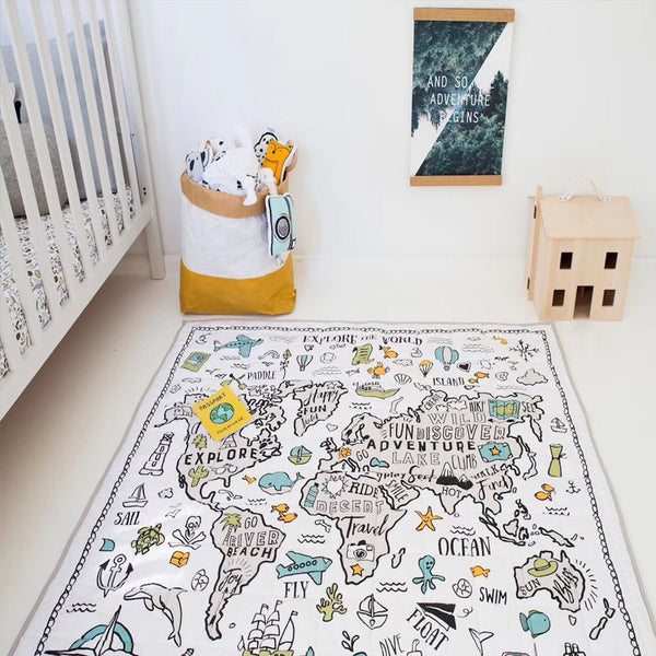 Organic Cotton Baby World Explorer Play Mat