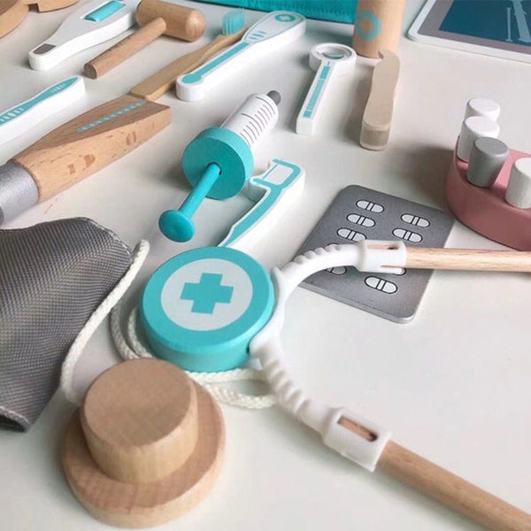 Play Pretend Wood Medical Kit (Doctor + Dentist)