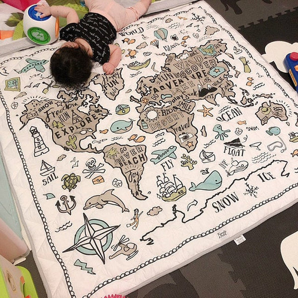 Organic Cotton Baby World Explorer Play Mat