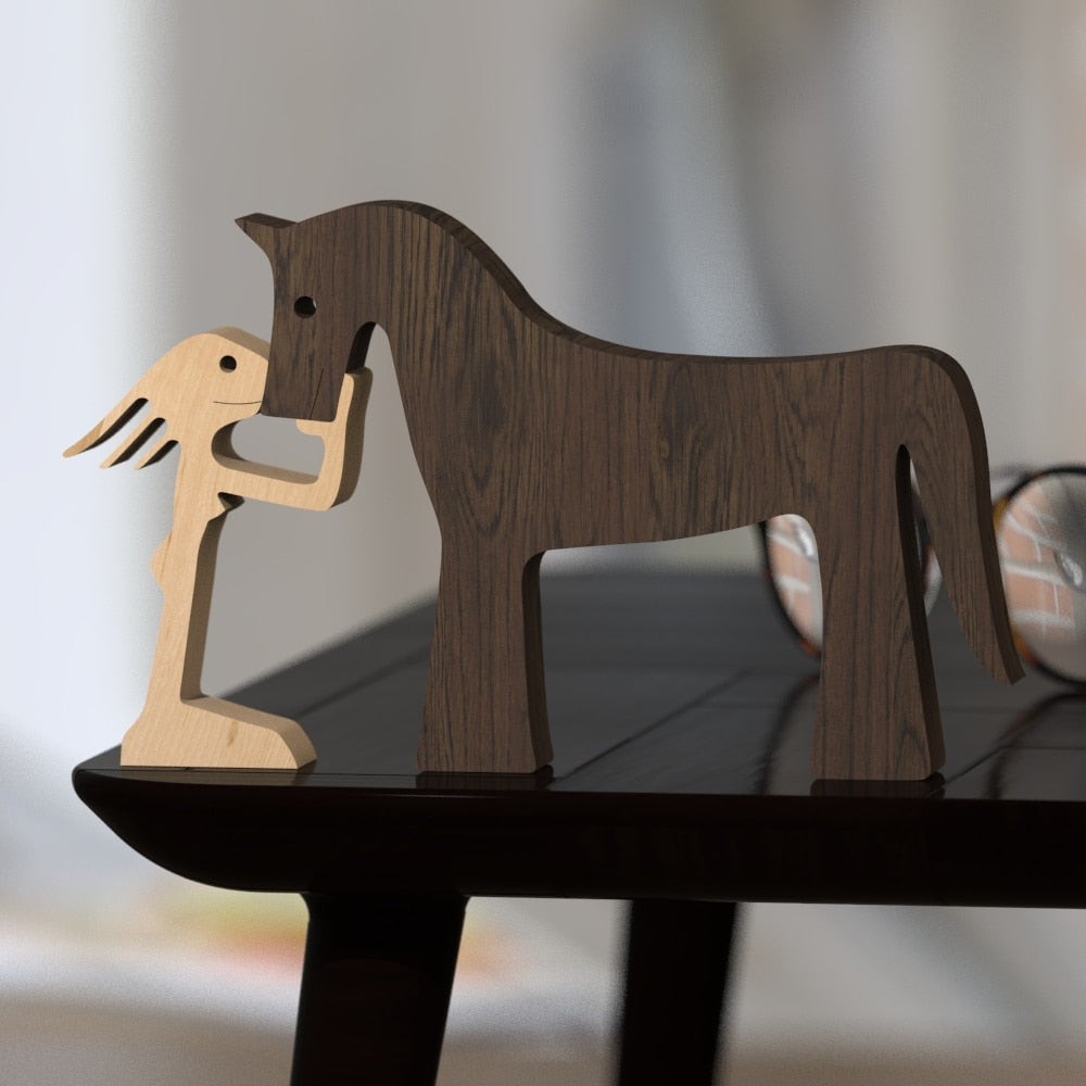 I Love My Horse Wood Scuplture — Handmade