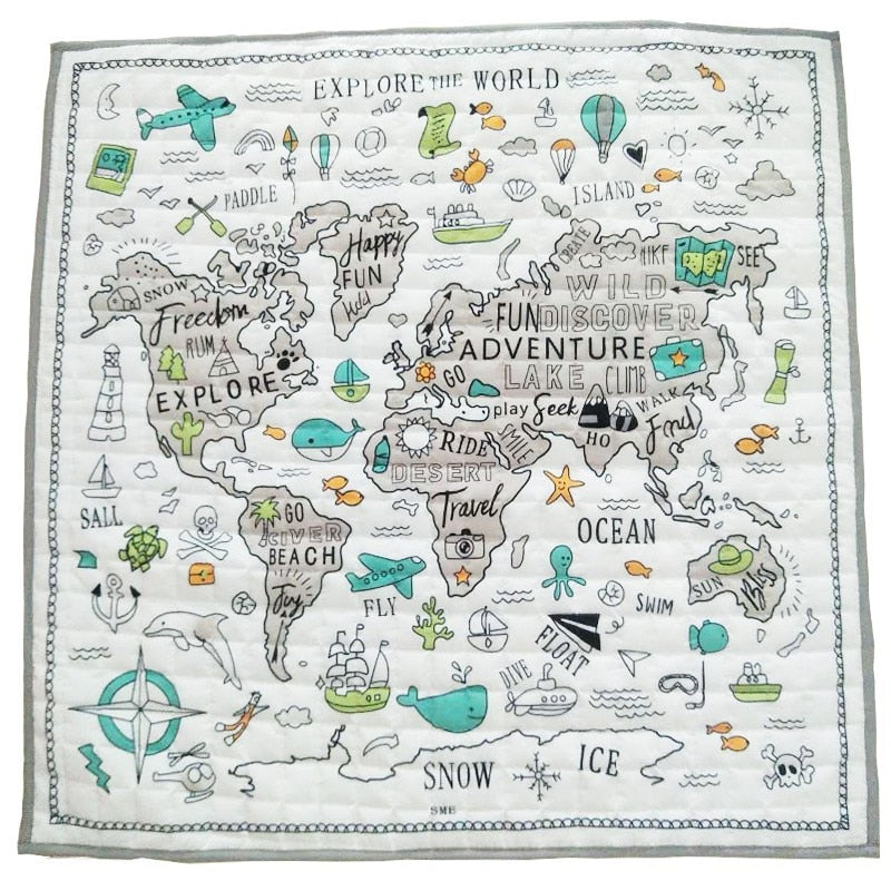 Organic Cotton Baby World Explorer Play Mat