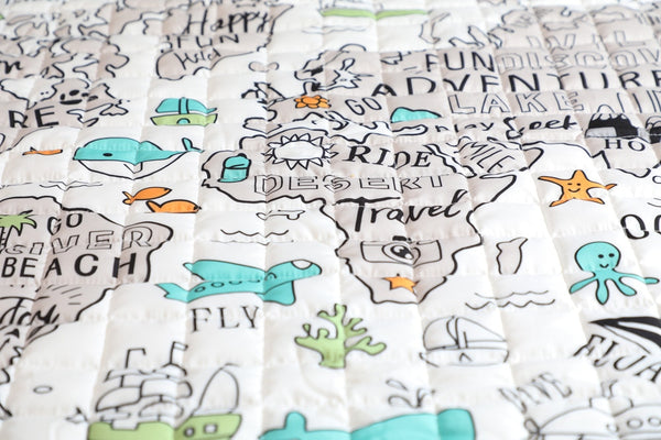 Organic Cotton Baby World Explorer Play Mat