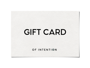 Gift Card Of Intention