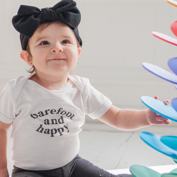 Barefoot and Happy Baby Bodysuit — Organic Cotton