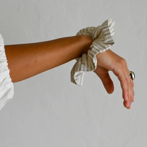 Hemp + Organic Cotton Stripe Scrunchie