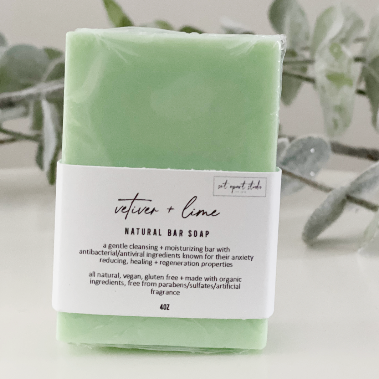 Vetiver + Lime Organic Bar Soap