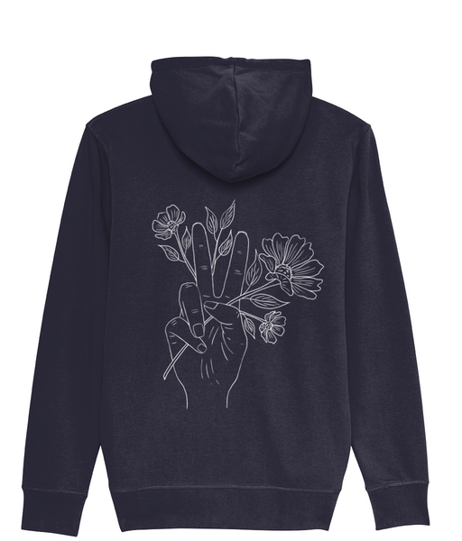 Peace + Blooms Women's Zip Eco-Hoodie