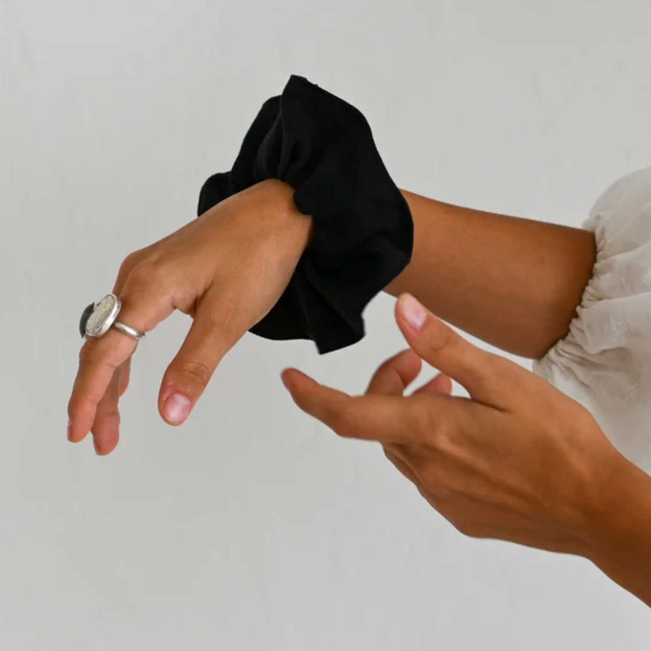 Organic Cotton Scrunchie - Black