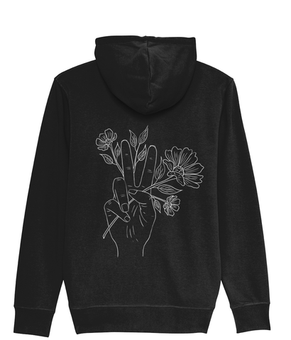 Peace + Blooms Women's Zip Eco-Hoodie