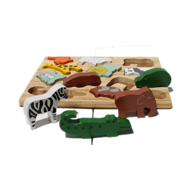 Wood Animal Play Set + Puzzle