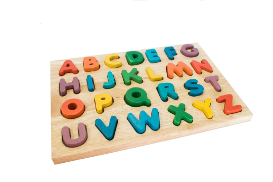 Handmade Wood Capital Letter Puzzle