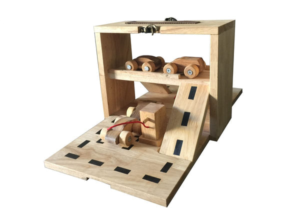 Portable Wood Car Park Set
