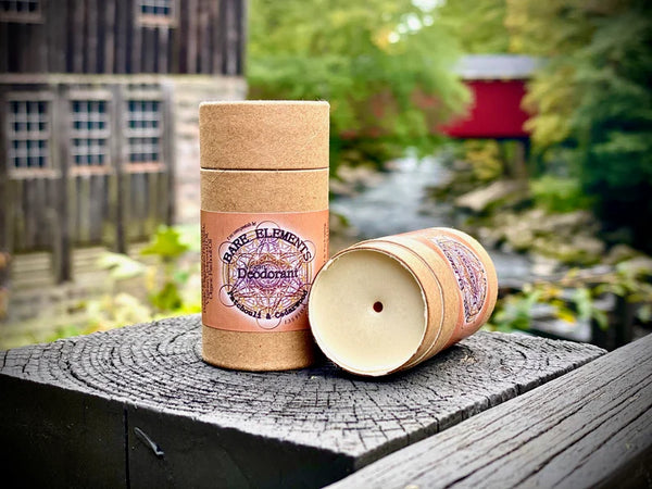 Patchouli & Cedarwood All Natural Vegan Deodorant in Paper Tube - Baking Soda Free