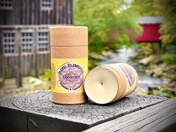 Lavender & Lemongrass All Natural Vegan Deodorant in Paper Tube - Baking Soda Free