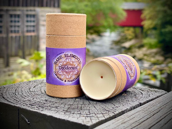Lavender & Frankincense All Natural Vegan Deodorant in Paper Tube - Baking Soda Free