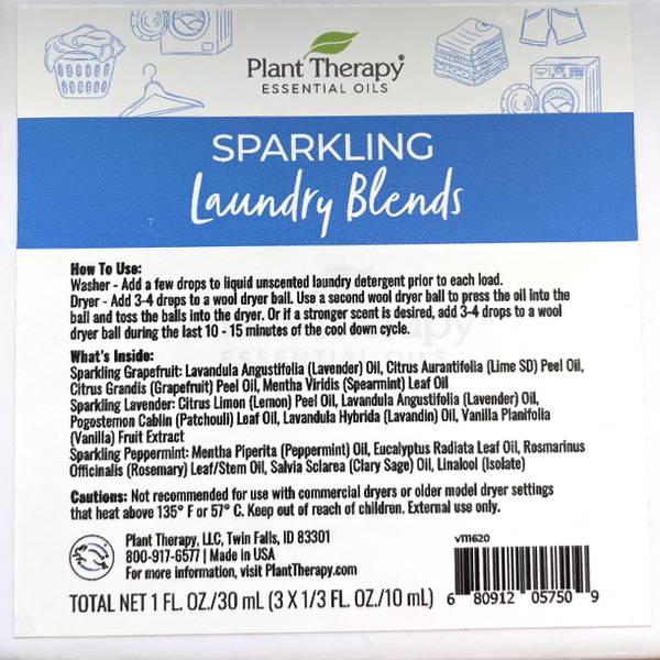Plant Therapy Sparkling Laundry Blends Set of 3