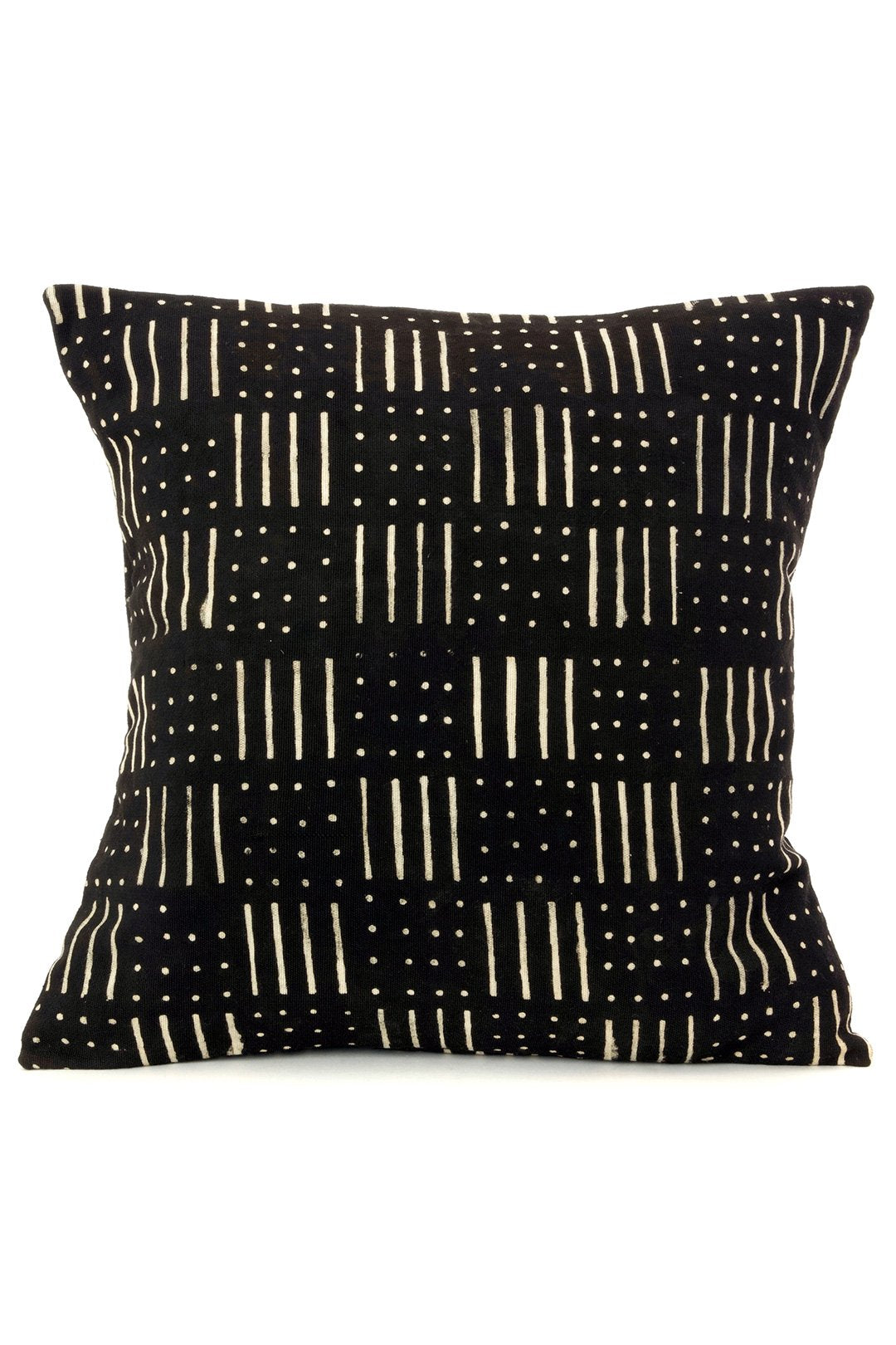 Malian Weaver's Spindle Mudcloth Pillow with Optional Insert