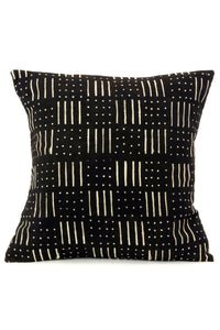 Malian Weaver's Spindle Mudcloth Pillow with Optional Insert