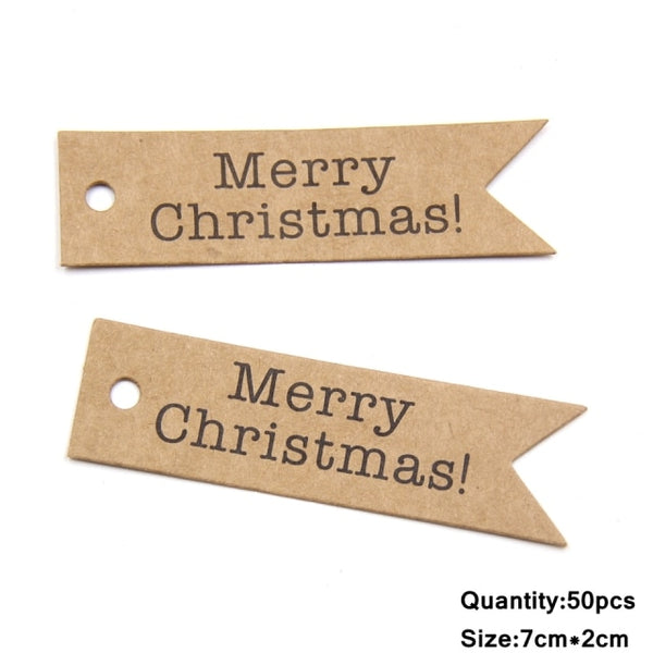 White & Red Kraft Paper Tags