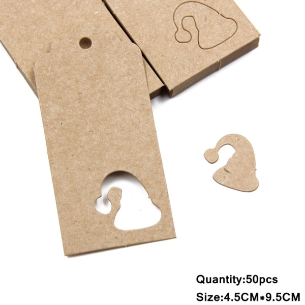 White & Red Kraft Paper Tags