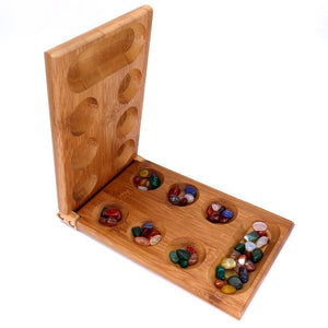 Mancala Bamboo Board Game