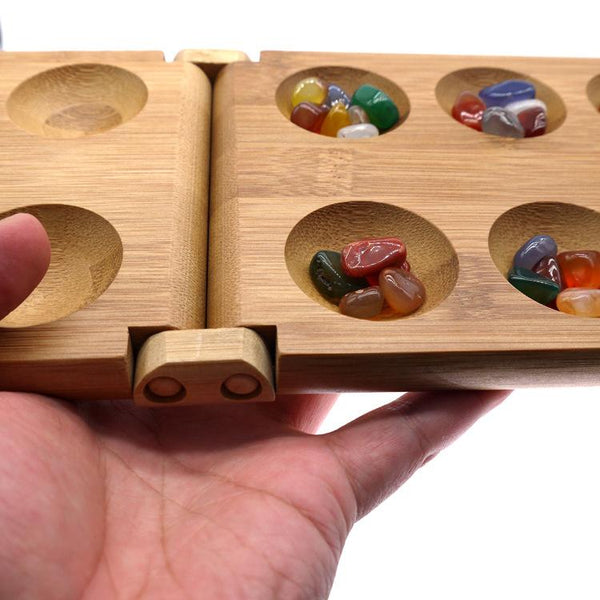 Mancala Bamboo Board Game