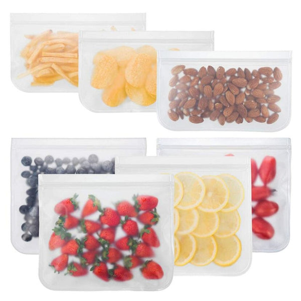 Silicone Food Storage Bags - 3 sizes