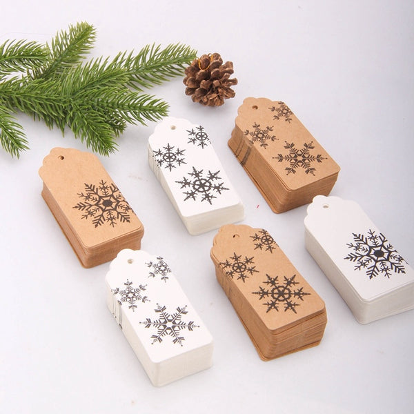 Snowflake Kraft Paper Hang Tags